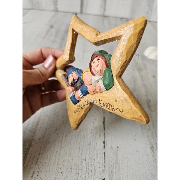 Eddie walker Nativity star Joseph Mary ornament Xmas peace on Earth tree as is - Picture 3 of 7